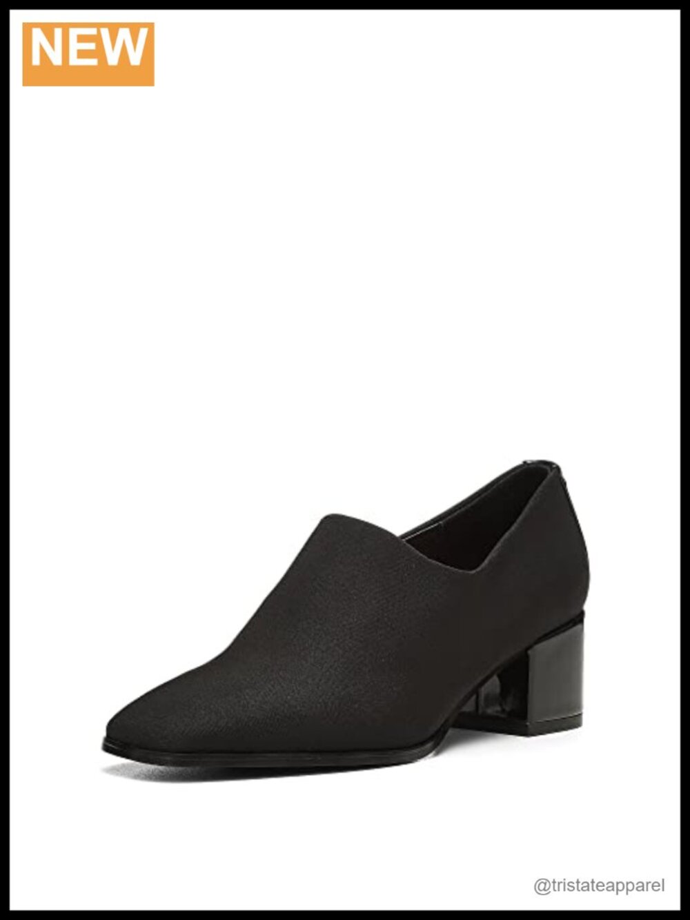 Women's Keesa Mid Heel Pump Stretch Fabric Slip-On Block Heel